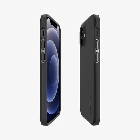 ACS01612 - iPhone 12 Pro Max Case Thin Fit in black showing the back